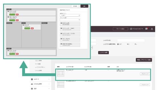 レイアウトも複数管理可能